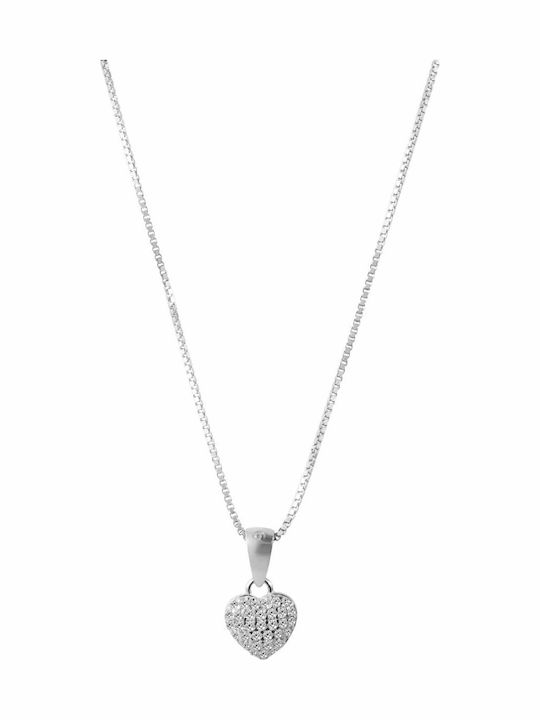 Akzent Halskette aus Silber mit Zirkon