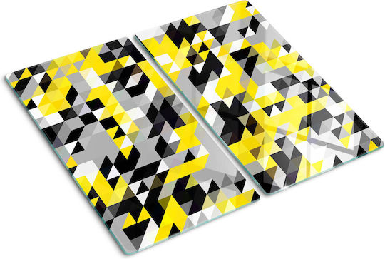 Glas Schneidefläche Küche Mehrzweck Geometrische Formen 2x30x52 cm