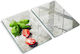 Schneidebrett Küchenarbeitsplatten Schutzplatte Glas Tomaten Basilikum 2x40x52 cm