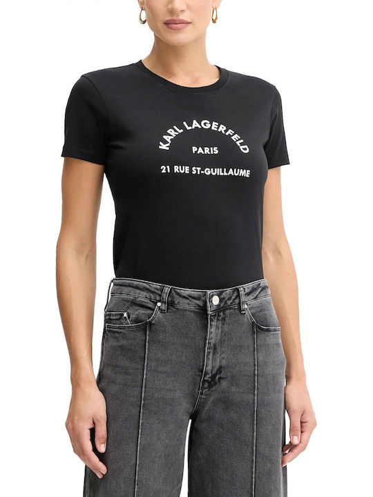 Karl Lagerfeld Logo Women's T-shirt Black