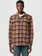 Μακρυμάνικo Overshirt Καρό Deep Brown