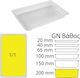 Food Container Pp Transparent Without Lid Gastronorm 1/1 325 x 530mm Height 200mm Italy Pp 1/1 20