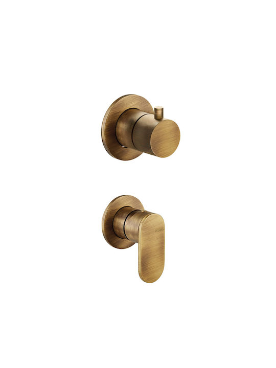 Armando Vicario Built-in Mixer & Diverter Set for Shower Silver