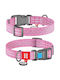 Περιλαίμιο Waudog Reflective Pink Fastex L 25mm X 33-49cm Smartid