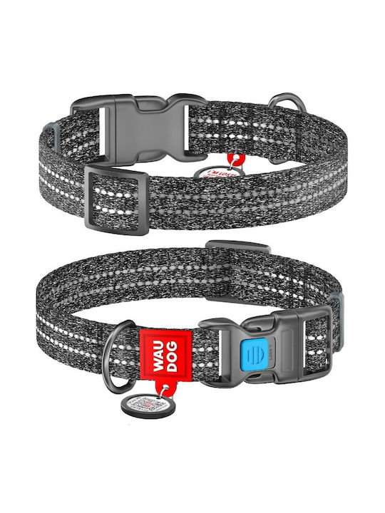 Waudog Reflective Grey Fastex Collar M 20mm X 28-40cm Smartid