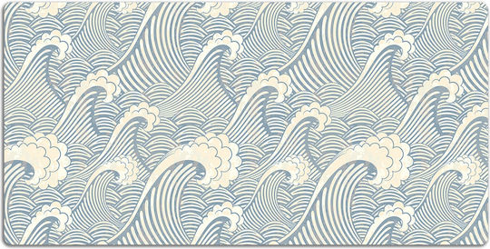 Desk Protector Decorative Print Ocean Waves 90x45 Cm