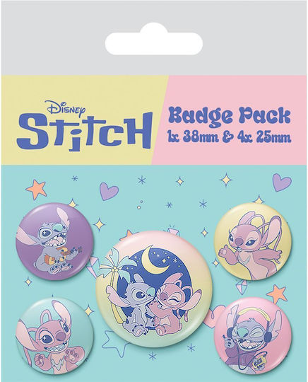 Abzeichen 5 Stück Stitch + Angel Space Rocks Pack 5 Abzeichen Bp2404702