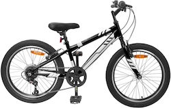 vidaXL 20" Kids Bicycle BMX Black