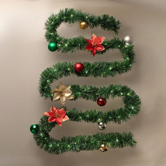 Jumbo Lighted Christmas Ribbon Green 8x300cm 1pc