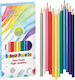 Coloured Pencils Set 12 Colors Justnote 80169 Random Color Design Selection