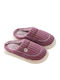 Winter Women's Slippers with Fur Purple