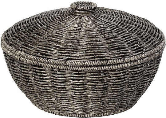 Espiel Σετ Διακοσμητικά Καλάθια Rattan Γκρι 23x23x15εκ. 2τμχ