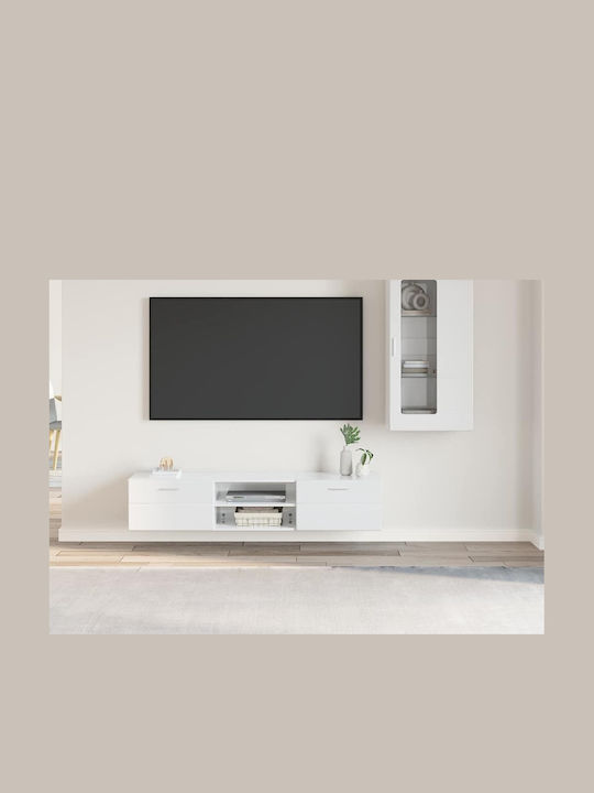 Wohnzimmer TV-Einheit Weiß M150xB39xH30cm
