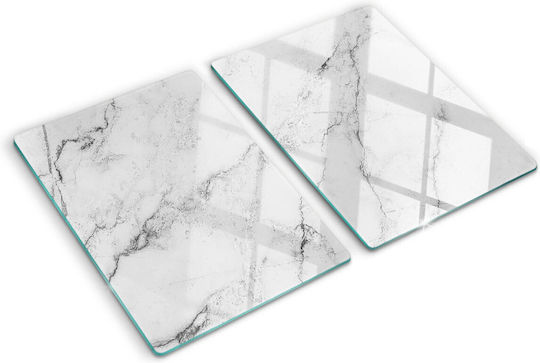 Glas Schneideplatte Schutzplatte Hartes Glas Marmor 2x40x52 cm Glas Schneideplatte Schutzplatte Hartes Glas Marmor 2x40x52 cm