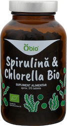Spirulina Chlorella Organic 375 Tablets 150g Obio