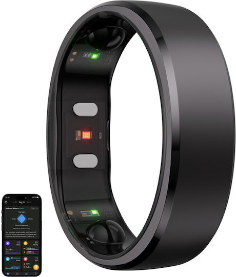 RingConn Gen 2 Smart Ring 19.9mm with Heart Rate Monitor Black