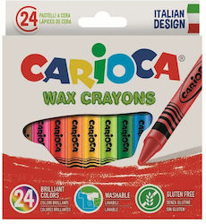 Κηρομπογιές Carioca Wax Crayons 24τεμ 42366