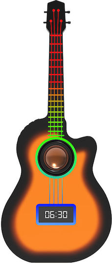 The Source Guitar Ηχείο Bluetooth με Ραδιόφωνο Καφέ
