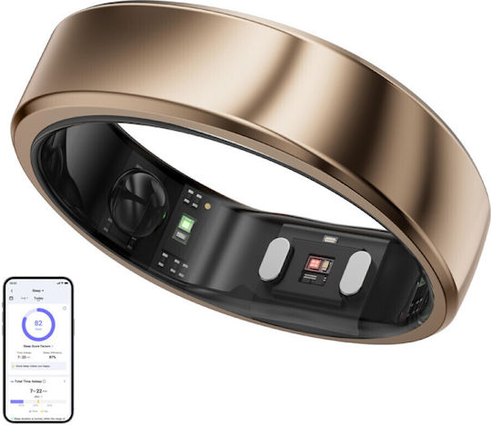 RingConn Gen 2 Air Smart Ring 21.5mm Waterproof with Pulse Oximeter Dune Gold