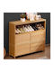 Schuhschrank aus Bambus 110x32x106cm