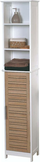 Eurocasa Möbel Boden Badezimmerregal Hölzernes 35x26x173cm Braun