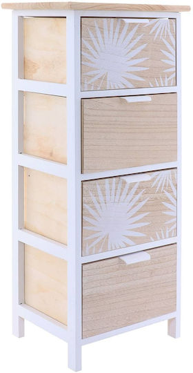 Eurocasa Mobilier Rafturi de baie Raft Baie Lemn 27.5x37.5x86cm Bej