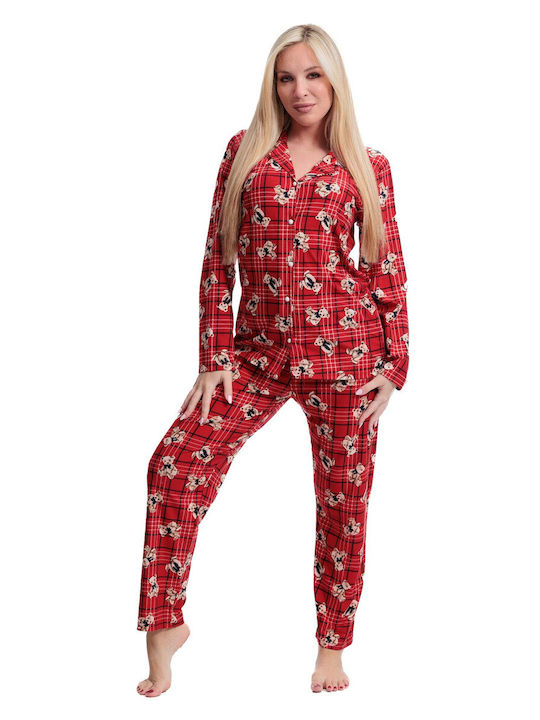 Boyraz Winter Damen Pyjama-Set Plaid