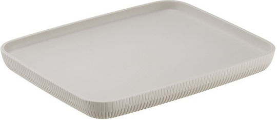 Leone Plastic Rectangular Serving Tray in Beige Color 32.5cm T8808.Y 1pcs