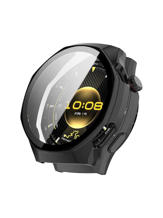 Пластмасов Калъф със Стъкло в Черен цвят за Huawei Watch GT 6 Pro