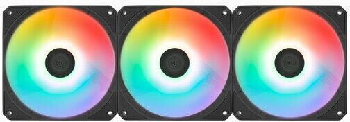 Aerocool LINK-3-PACK-BK Case Fans 120mm (42.6 CFM) with ARGB Lighting and 4-Pin PWM / 3-Pin Connection 3-Pack