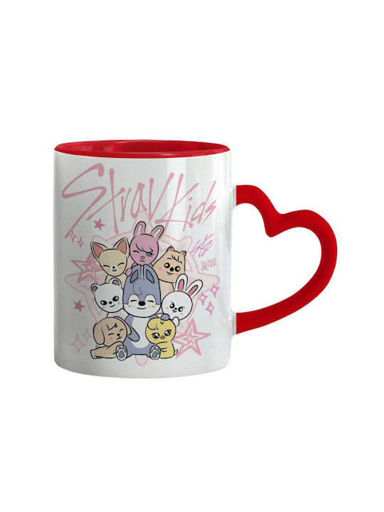 Koupakoupa Stray Kids Pink Κούπα Κεραμική Κόκκι...