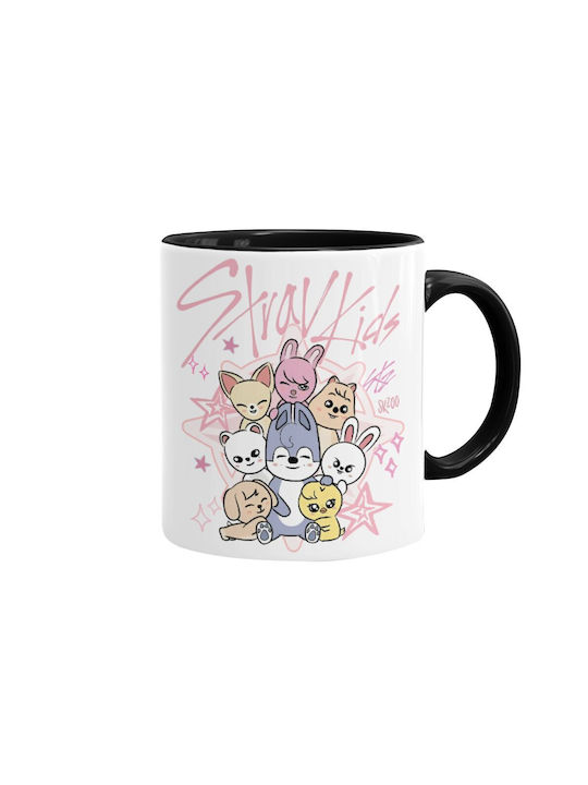 Koupakoupa Stray Kids Pink Κούπα Κεραμική Μαύρη...
