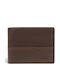 Leather Men's Wallet Travel with RFID Brown