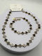 Elemar Set mit Halskette & Armband aus Stahl mit Steinen