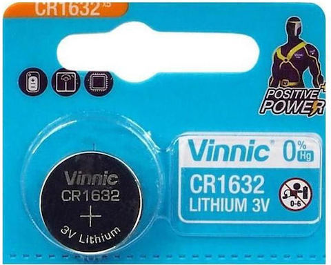 Vinnic Μπαταρία Λιθίου Ρολογιών CR1632 3V 1τμχ