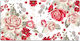 Desk Protector Keyboard Mouse Red Flowers 90x45 Cm