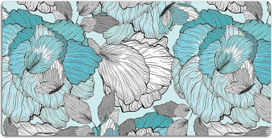 Schreibtischunterlage Arbeit Zuhause Blumenmuster 90x45 cm