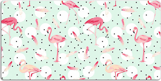 Decorative Desk Pad Flamingo Polka Dots 100x50 Cm