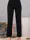 Femei Din material textil Pantaloni cu elastic cu Croială Dreaptă Black