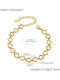 Women's Bracelet with design Heart made of Steel Gold Plated with Zircon