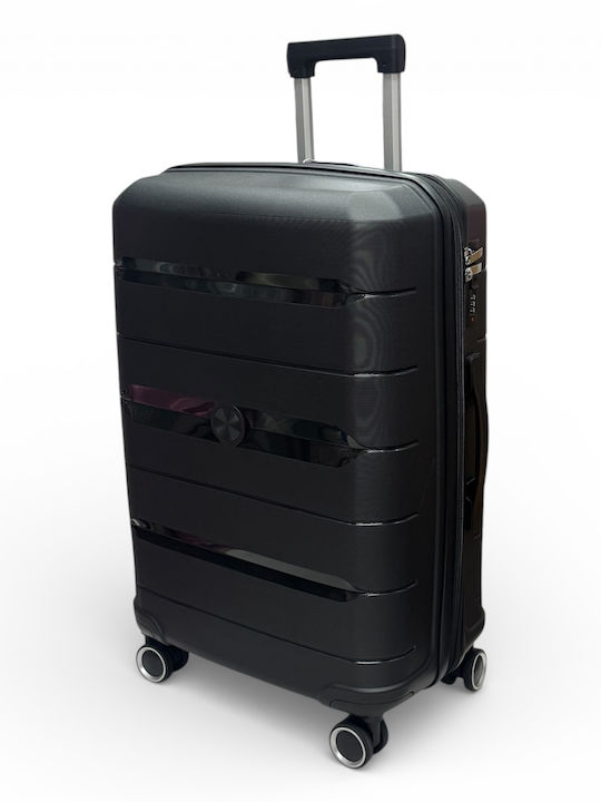 Olia Home Mittlerer Reisekoffer Schwarz mit 4 R...