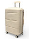 Olia Home Cabin Travel Suitcase Cream With 4 Wheels