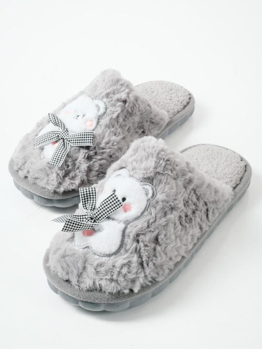 The Shoemart Women's Slippers with Animals Gray