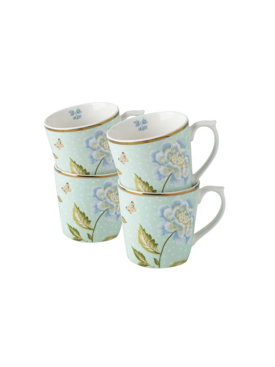 Σετ Κούπες Πορσελάνης Mint Uni 32cl Laura Ashley Heritage Σετ 4 Τεμαχίων Giftbox La182795 00054166