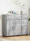 Wohnzimmer TV-Einheit Gray Sonoma L88.5xB30.5xH73cm
