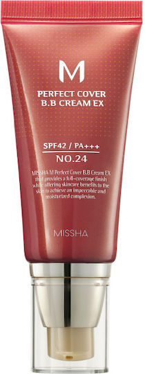 Missha Perfect Cover Day Face Cream with SPF42 for Moisturizing & Blemishes with Hyaluronic Acid & Collagen 50ml