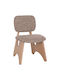 Bellisi Dining Room Fabric Chair Coffee 53x56x78cm