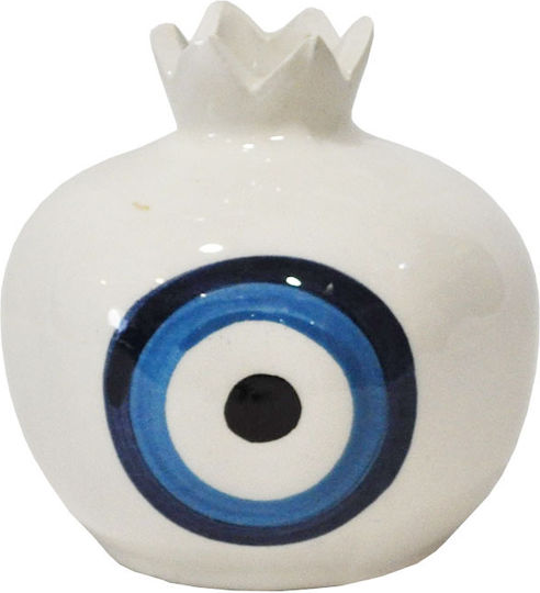 Tabletop Lucky Charm Pomegranate White Ceramic 10x11cm 1pcs