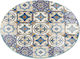 Stand Tempered Glass Front Fireplace Mosaic Pattern Flowers Fi 60 Cm