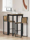 Bar-Tisch Aus Holz Mit Metallrahmen Braune 60x60x105cm